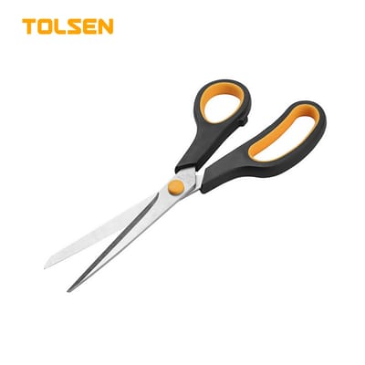 TOLSEN 30044 Household Scissors, 8" (200mm), Stainless Steel Blade, Soft Grip Handle | Model: 30044_img_0