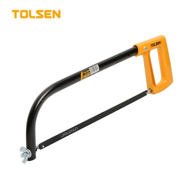 TOLSEN 30053 Hacksaw Frame | 12" (300mm) | Round Lacquered Steel Tube | Aluminium Handle | Includes 1 Free Saw Blade | Model: 30053_img_0