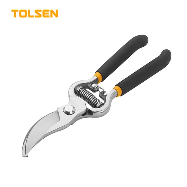 TOLSEN 31018 Garden Pruning Shear | 8" (200mm) | Bypass Pattern | Dipped Handle | Max Cutting 19mm | Model: 31018