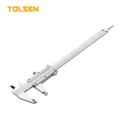 TOLSEN 35048 6" Steel Analog Vernier Caliper | 0-150mm | Accuracy 0.05mm | Carbon Steel | Chrome Plated | Four-Way Measurement | Hard Case | Model: 35048_img_0