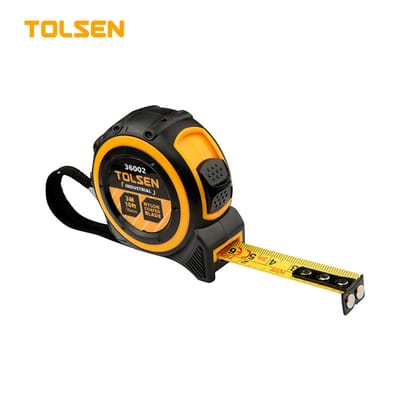 TOLSEN 36002 Measuring Tape, 3m (10ft), Metric & Inch, Magnetic Hook, ABS/TPR Case, Industrial | Model: 36002_img_0