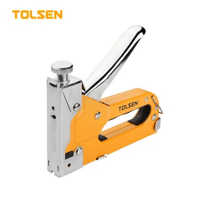 TOLSEN 43021 Heavy Duty 3 Way Staple Gun, 4-14mm, Powder Coated, Includes 200pcs Staples, Compatible with Rapid, Arrow, Esco, Model: 43021_img_0
