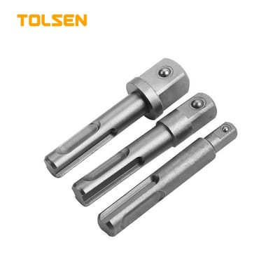 Tolsen 3Pcs SDS-PLUS Adaptor Set 10mm (1/4 , 3/8 , 1/2) Model: 77865_img_0