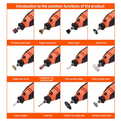 Harden 130W 211Pcs Rotary Grinder Set, Hand Power Small Mini Grinder Kit Portable Hobby Rotary Electric Grinder Tool Set 752912_img_2
