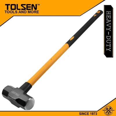 TOLSEN 25046 Sledge Hammer, 3.6kg (8lbs), Fiberglass Handle, Heat Treated, Black Painted; Model: 25046_img_2