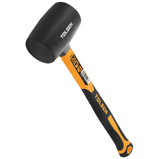 TOLSEN 25038 Rubber Mallet, 900g (32oz), Rubber Hammerhead, Fiberglass Handle | Model: 25038_img_0