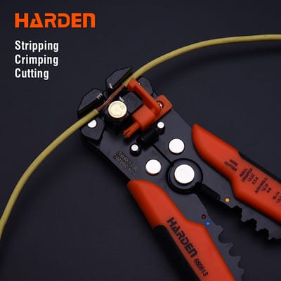 HARDEN 660613 Automatic Wire Stripper, 6", 0.2 - 6 mm2, Automatic Cable Wire Stripper Crimping Plier Self Adjusting Crimper For Electrician Crimping_img_2