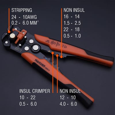 HARDEN 660613 Automatic Wire Stripper, 6", 0.2 - 6 mm2, Automatic Cable Wire Stripper Crimping Plier Self Adjusting Crimper For Electrician Crimping_img_4