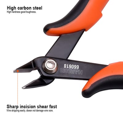 HARDEN 660618 Wire Stripper, 5.5", 0.4 - 4 mm2, Precision Flush Cutter Multi Tool Wire Stripper Cutters Carbon Steel Electric Wire Cutter Stripper;_img_2
