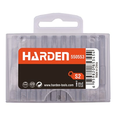 HARDEN Flat Screwdriver Bits Set 10 Pcs – Magnetic ( SL3x50mm | SL6x50mm ) with Plastic Box; Model 550553 | 550566_img_0