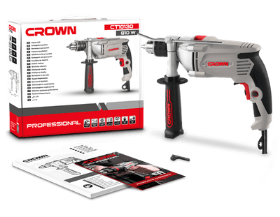 Crown CT10130 810w Impact Drill 13mm (1/2") Model: CT10130_img_5