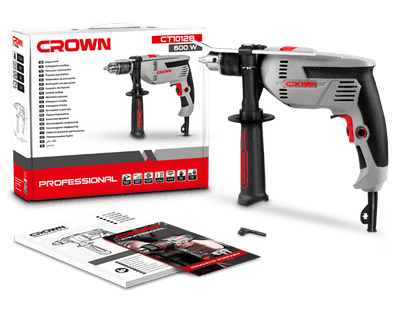 Crown CT10128 600w Impact Drill 13mm (1/2") Model: CT10128_img_3