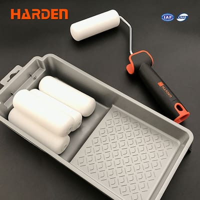 HARDEN 620133 4" 7Pcs Roller Brush Set Cost-effective smart paint roller, painting rollers and brushes, microfiber paint roller set 620133_img_0