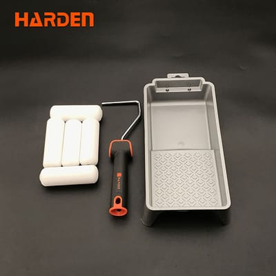 HARDEN 620133 4" 7Pcs Roller Brush Set Cost-effective smart paint roller, painting rollers and brushes, microfiber paint roller set 620133_img_2