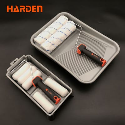 HARDEN 620133 4" 7Pcs Roller Brush Set Cost-effective smart paint roller, painting rollers and brushes, microfiber paint roller set 620133_img_3