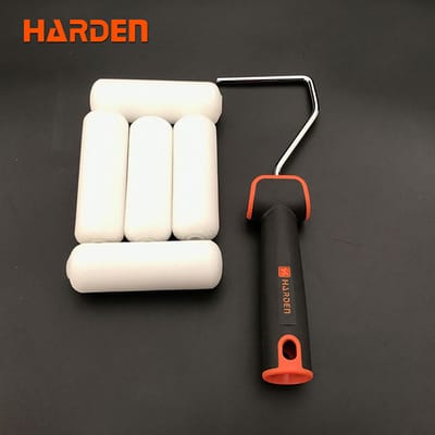 HARDEN 620133 4" 7Pcs Roller Brush Set Cost-effective smart paint roller, painting rollers and brushes, microfiber paint roller set 620133_img_4
