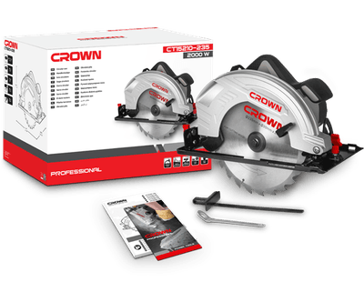 CROWN ,CT15210, Professional Circular Saw, 2000W, 235mm, 45/90°, 60/85mm; Model: CT15210 - 235_img_0