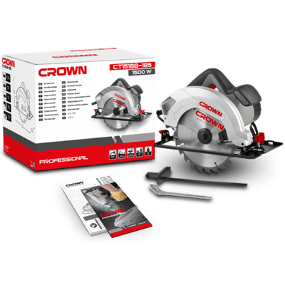 CROWN ,CT15188,Professional Circular Saw, 1500W, 185mm, 45/90°, 44/63.5mm; Model: CT15188 - 185_img_1
