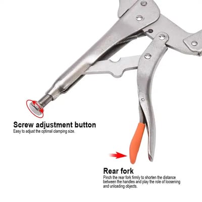 HARDEN 18" Grip Locking Pliers (C-Clamp), Lock Grip Ring Plier Tool, C Clamp, C Locking Ring Hose Clamp, Vice Grip Pliers, Locking Pliers, Quick Release C-Clamp Straight Jaw Locking Pliers; 560648_img_3