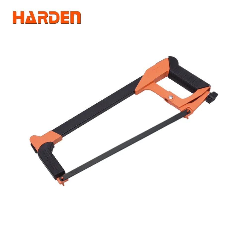 HARDEN 12” Square Hacksaw Frame, Aluminium D Type Handle, High Tension Hacksaw Frame with Front Grip, 45° and 90° Cutting Angle Design, Professional quality; 610705