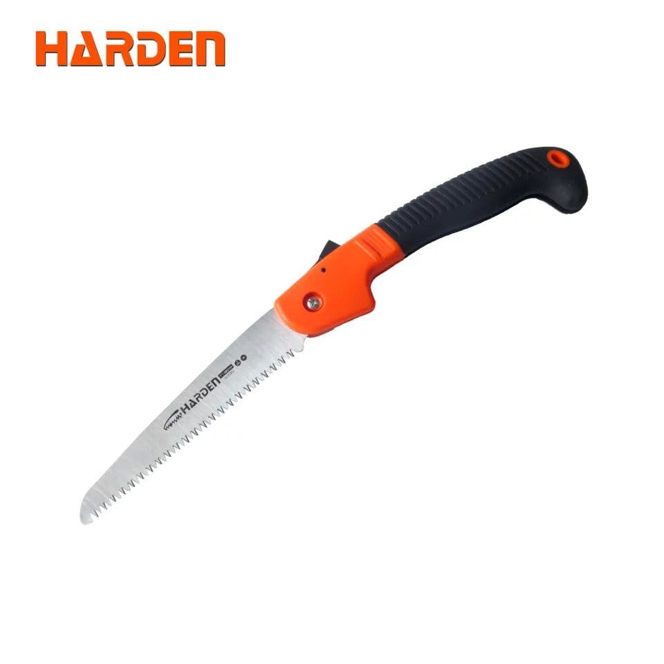 HARDEN 7" Foldable Saw, Soft TPR Handle, High quality fold small hand pruning saw, portable woodworking tree cutting wood for cutting trees; 631301