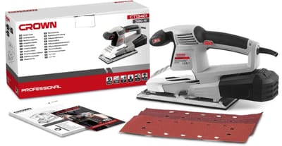 CROWN ,CT13400, 1/3" Professional Finishing Sander, 220W, square, 187x90mm; Model: CT13400_img_0