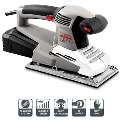 CROWN CT13401 Professional Finishing Orbital Sander, 300W, square, 230x115mm (1/2" sheet); Model: CT13401_img_0