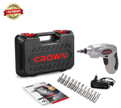 CROWN CT22002N, 3.6V Cordless Screwdriver With 12pcs Accessories, Max Torque: 3N.m, Model: CT22002N_img_0
