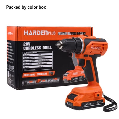 HARDEN 20V Cordless Drill/Driver Kit | 80Nm High Torque | 1-Hour Fast Charger | European Plug | Model: 758220_img_0