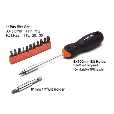 HARDEN 36 Pcs Multi-Functional Cordless Impact Drill & Household Tool Set | Professional DIY Kit | Model: 510836_img_8