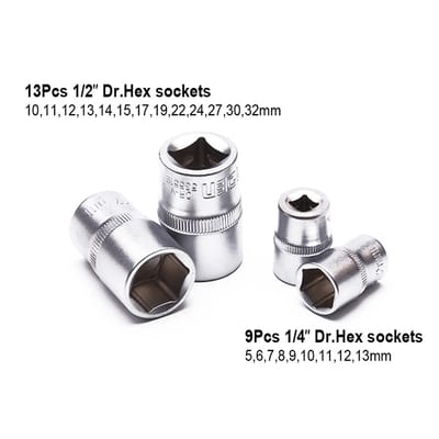HARDEN 77 Pcs 1/2" & 1/4" Socket Set | Professional Automotive & Mechanical Tool Kit | Model: 510677_img_1