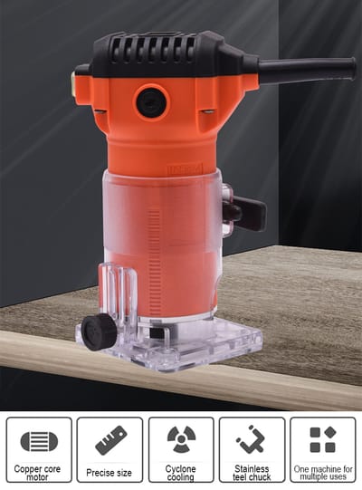 HARDEN Electric Trimmer Router, 580W, 30000rpm, Collet Chuck Diameter : 6.35mm, Electric Wood Trimmer; 752732_img_11