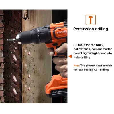 HARDEN 20V Brushless Cordless Drill/Driver | 80Nm High Torque | 2-Speed | 2000mAh Battery | European Plug Charger | Model: 758228_img_2