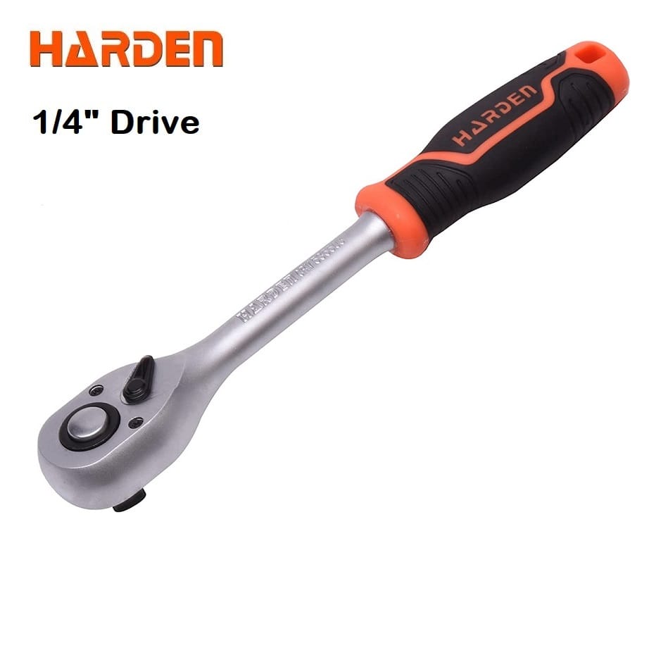 HARDEN Professional Ratchet Handle ( 1/4" | 3/8" | 1/2" | 3/4" ), Quick Release Ratchet Wrench with Grip Handle 535303 | 535403 | 535503 | 535504 | 535601