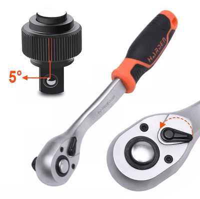HARDEN Professional Ratchet Handle ( 1/4" | 3/8" | 1/2" | 3/4" ), Quick Release Ratchet Wrench with Grip Handle 535303 | 535403 | 535503 | 535504 | 535601_img_13