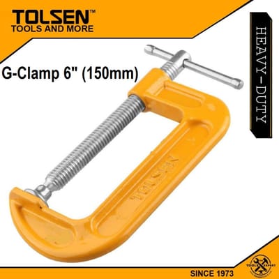 TOLSEN G Clamp (3" | 4" | 6" | 8") Powder Coated Bar, Heavy Duty_img_3