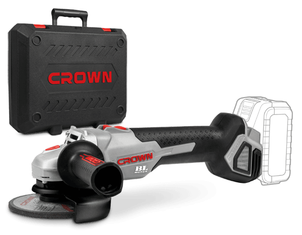 CROWN,CT23001,Cordless Angle Grinder, ( Battery & Charger Included ), 20V, 4.0Ah, 115mm - CT23001-115HX