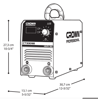 CROWN CT33098 Professional Inverter DC MMA Welding Machine, 160-265V, 30-140A, 2.5-3.2mm; CT33098_img_4