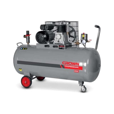 CROWN CT36032 200L Professional Belt Driven Air Compressor, 3HP, 250L/min, 8bar; Model: CT36032_img_0