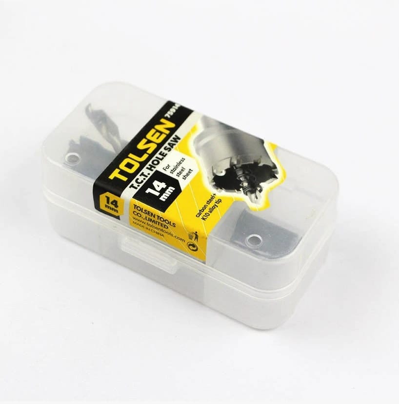 TOLSEN TCT Hole Saw (14mm to 75mm) Special Carbide tip 3 - Ply Cutters For Metal