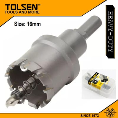 TOLSEN TCT Hole Saw (14mm to 75mm) Special Carbide tip 3 - Ply Cutters For Metal_img_4