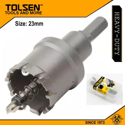 TOLSEN TCT Hole Saw (14mm to 75mm) Special Carbide tip 3 - Ply Cutters For Metal_img_8