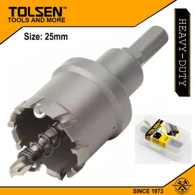 TOLSEN TCT Hole Saw (14mm to 75mm) Special Carbide tip 3 - Ply Cutters For Metal_img_9