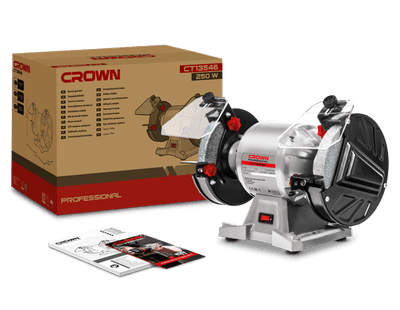 CROWN CT13546 6" Professional Bench Grinder, 250W, 150mm, 32mm; Model: CT13546L_img_3
