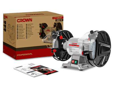 CROWN ,CT13547, 8", Professional Bench Grinder, 350W, 200mm, 32mm; Model: CT13547_img_2