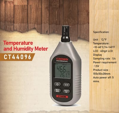 CROWN CT44096 Temperature and Humidity Meter, ~10~60˚C; CT44096_img_1