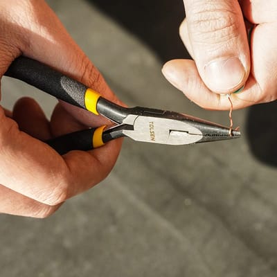 TOLSEN 4.5" Mini Long Nose Pliers Bi-Dipped Handle 10031_img_0