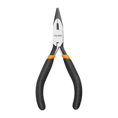 TOLSEN 4.5" Mini Long Nose Pliers Bi-Dipped Handle 10031_img_1