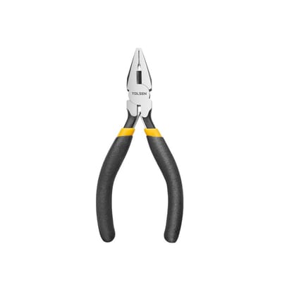 TOLSEN 4.5" Mini Combination Pliers Bi-Dipped Handle Model: 10030_img_0