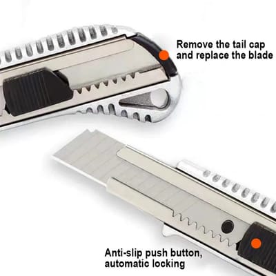 HARDEN Aluminium Alloy Knife, 18mm x 180mm, Snap-off Cutter, Aluminum Alloy Cutter, household Utility Cutter; 570307_img_3